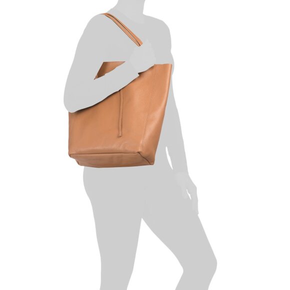 MARLON Cuoio Made In Italy Leather Unlined Shopper Bag - Picture 2 of 2